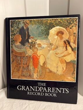 Vintage journal The Grandparents Record Book Victorian family art keepsake book